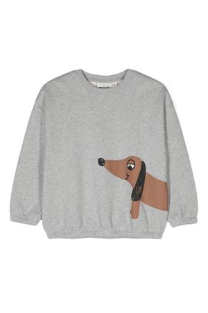 Grey organic cotton Dog sweatshirt MINI RODINI KIDS | 2472015994GREYMELANGE